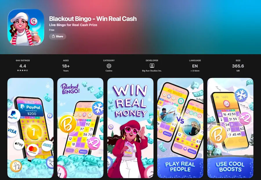 Blackout Bingo App App Store Screenshot